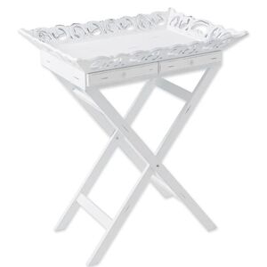 Elegant White Folding Tray Table